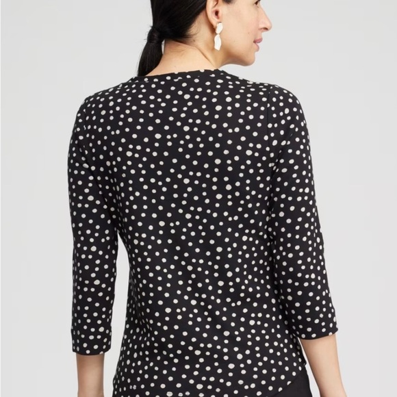 -Chicos Polka Dot V-Neck Women's Top - Picture 3 of 8